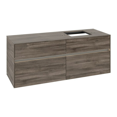 V&B Waschtischunterschrank Collaro 140x54,8x50cm, WT r, LED 10W, st. Oa