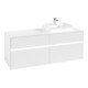 V&B Waschtischunterschrank Collaro 140x54,8x50cm, WT r, LED 10W, wh. ma-3