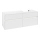 V&B Waschtischunterschrank Collaro 140x54,8x50cm, WT r, LED 10W, wh. ma-1