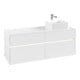 V&B Waschtischunterschrank Collaro 140x54,8x50cm, WT r, LED 10W, wh. ma-1