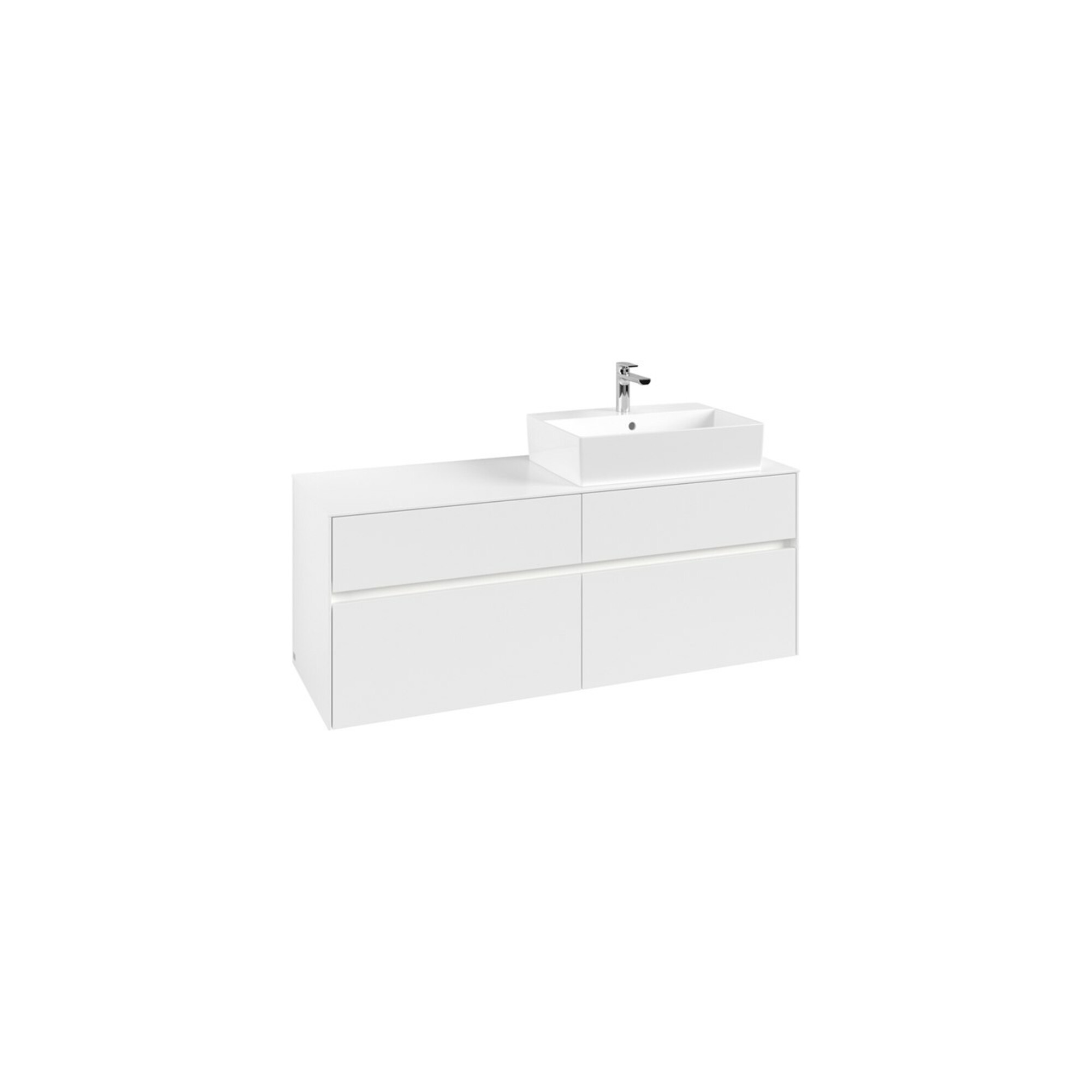 V&B Waschtischunterschrank Collaro 140x54,8x50cm, WT r, LED 10W, wh. ma ; Villeroy & Boch