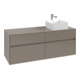 V&B Waschtischunterschrank Collaro 140x54,8x50cm, WT r, LED 10W, wh. Oa-1