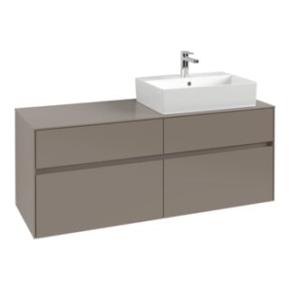 V&B Waschtischunterschrank Collaro 140x54,8x50cm, WT r, LED 10W, wh. Oa