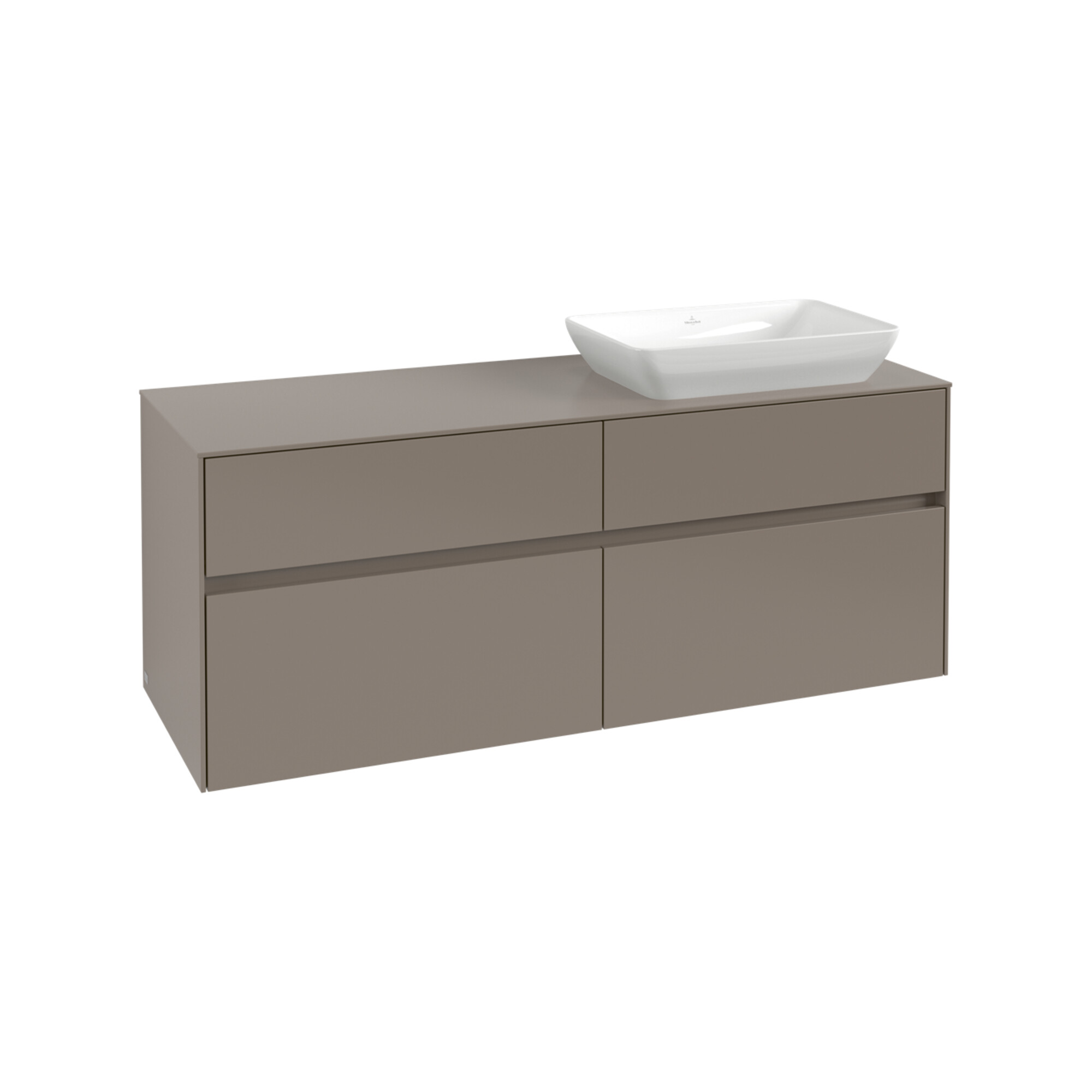 V&B Waschtischunterschrank Collaro 140x54,8x50cm, WT r, LED 10W, wine r ; Villeroy & Boch
