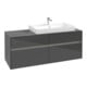 V&B Waschtischunterschrank Collaro 140x54,8x50cm, WT r, m LED, glo Gr-4