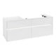 V&B Waschtischunterschrank Collaro 140x54,8x50cm, WT r, m LED, glo wh.-1