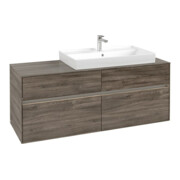 V&B Waschtischunterschrank Collaro 140x54,8x50cm, WT r, m LED, st. Oa