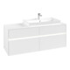 V&B Waschtischunterschrank Collaro 140x54,8x50cm, WT r, m LED, wh. ma-3