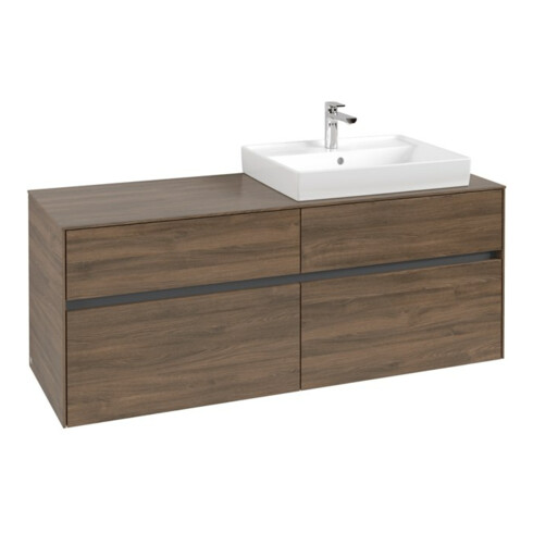 V&B Waschtischunterschrank Collaro 140x54,8x50cm, WT rechts, arizona oak