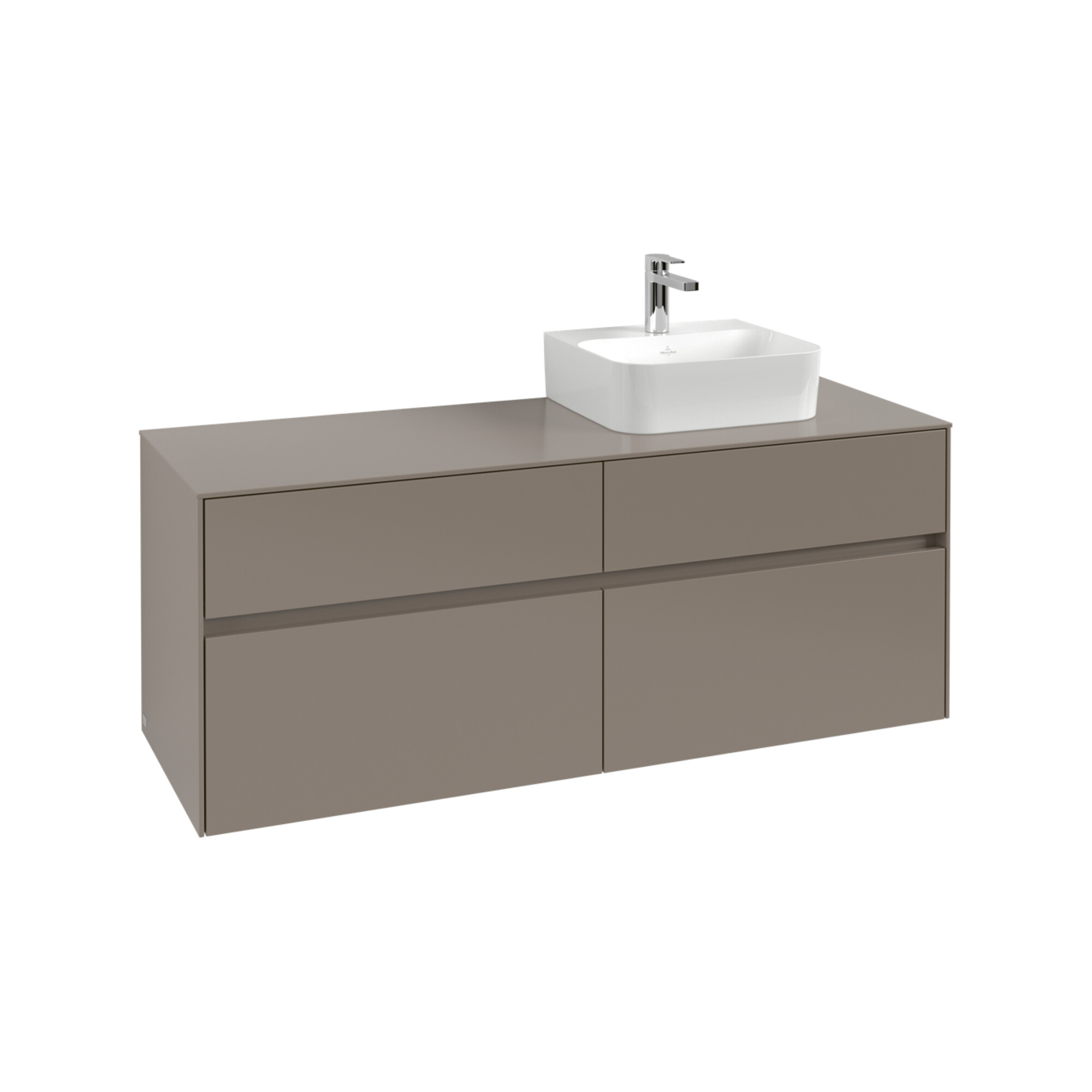 V&B Waschtischunterschrank Collaro 140x54,8x50cm, WT rechts, cashmere grey ; Villeroy & Boch