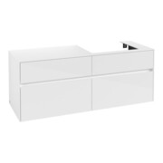 V&B Waschtischunterschrank Collaro 140x54,8x50cm, WT rechts, glossy white