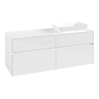 V&B Waschtischunterschrank Collaro 140x54,8x50cm, WT rechts, glossy white