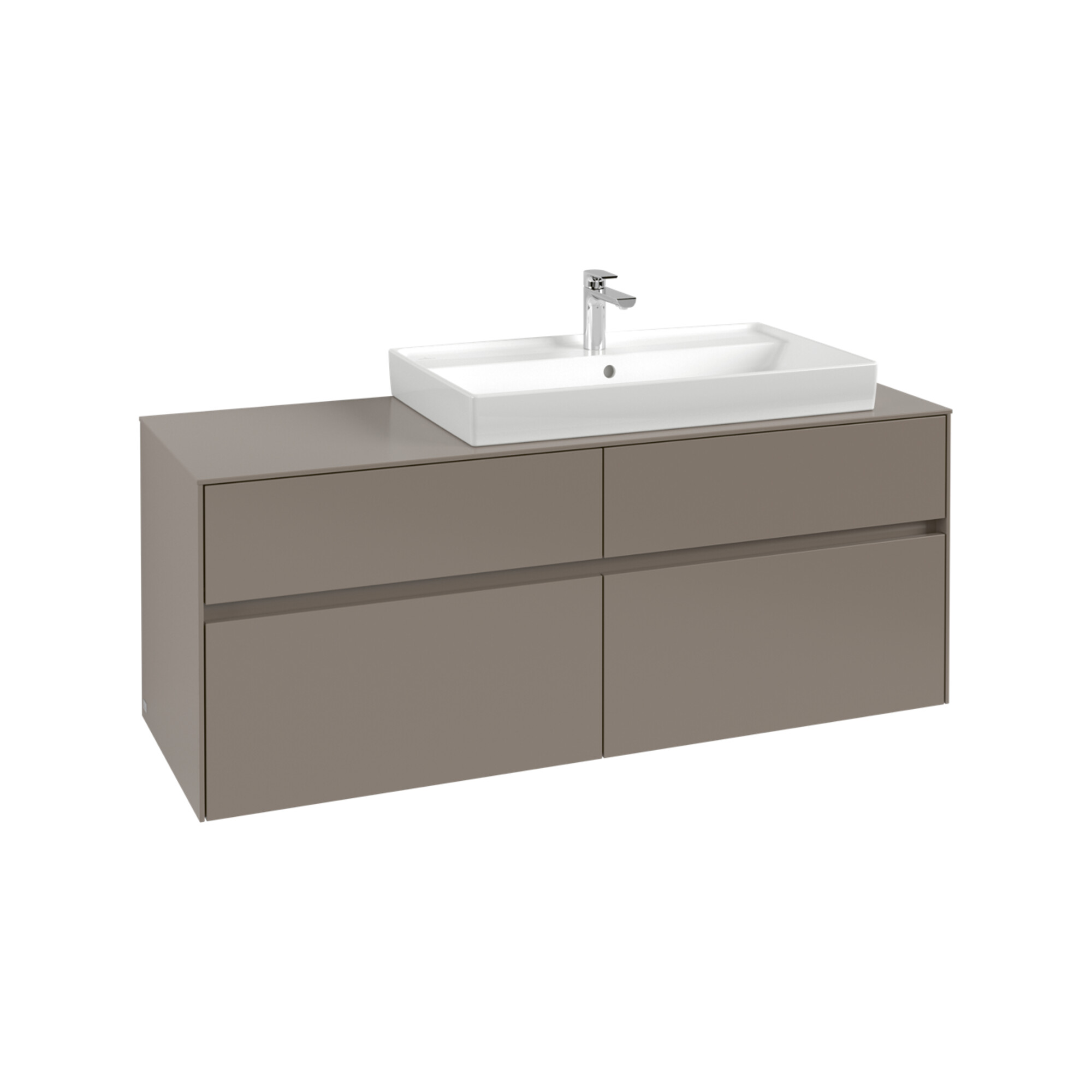 V&B Waschtischunterschrank Collaro 140x54,8x50cm, WT rechts, graphite ; Villeroy & Boch