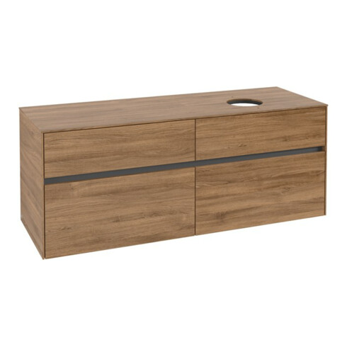 V&B Waschtischunterschrank Collaro 140x54,8x50cm, WT rechts, kansas oak