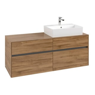 V&B Waschtischunterschrank Collaro 140x54,8x50cm, WT rechts, kansas oak