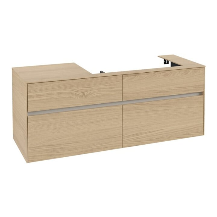 V&B Waschtischunterschrank Collaro 140x54,8x50cm, WT rechts, nordic oak