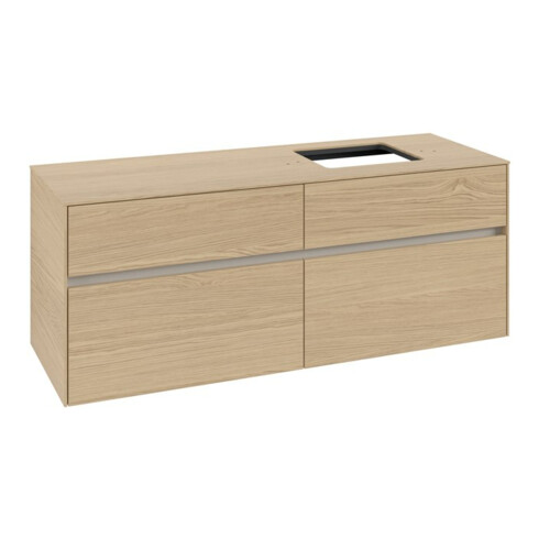 V&B Waschtischunterschrank Collaro 140x54,8x50cm, WT rechts, nordic oak