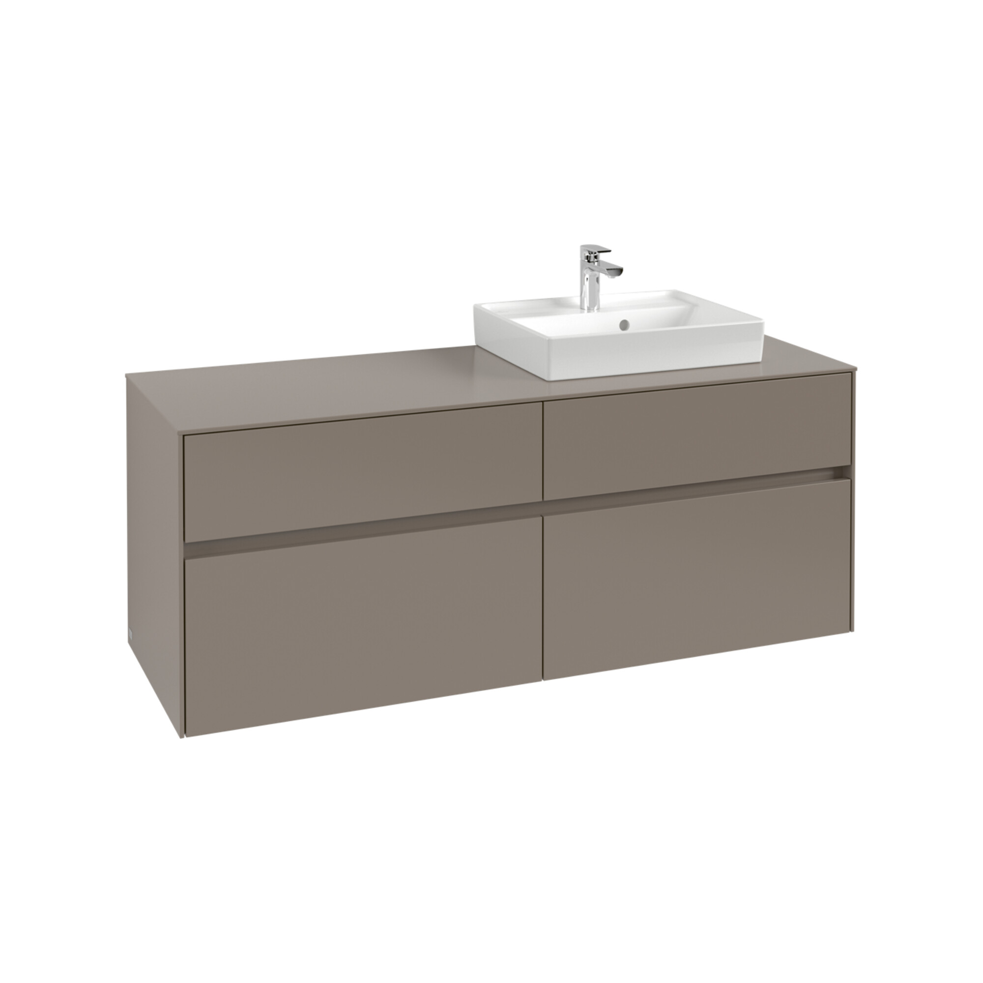V&B Waschtischunterschrank Collaro 140x54,8x50cm, WT rechts, soft green ; Villeroy & Boch
