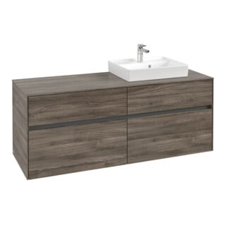 V&B Waschtischunterschrank Collaro 140x54,8x50cm, WT rechts, stone oak