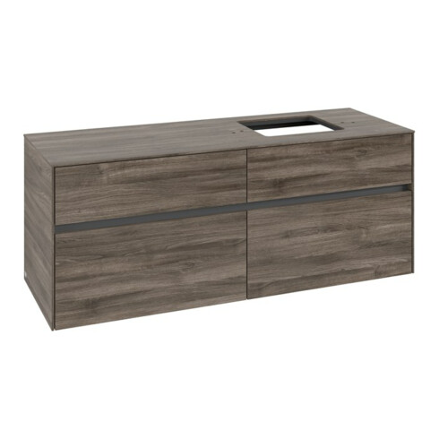 V&B Waschtischunterschrank Collaro 140x54,8x50cm, WT rechts, stone oak