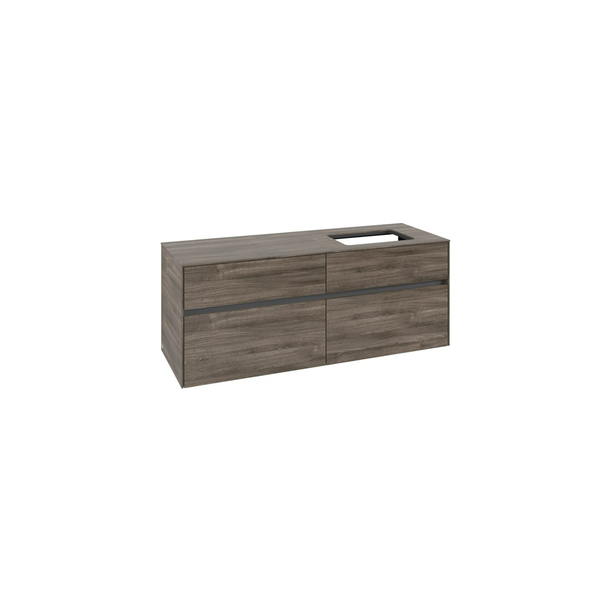 V&B Waschtischunterschrank Collaro 140x54,8x50cm, WT rechts, stone oak ; Villeroy & Boch