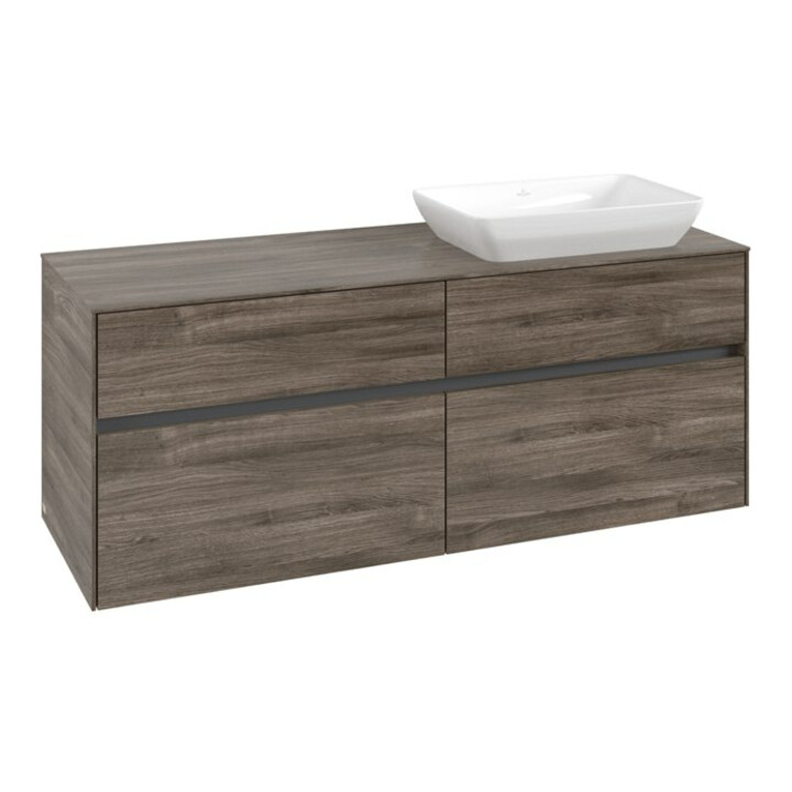 V&B Waschtischunterschrank Collaro 140x54,8x50cm, WT rechts, stone oak