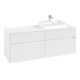 V&B Waschtischunterschrank Collaro 140x54,8x50cm, WT rechts, white matt-1