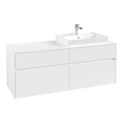 V&B Waschtischunterschrank Collaro 140x54,8x50cm, WT rechts, white matt