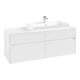 V&B Waschtischunterschrank Collaro 140x54,8x50cm, WT rechts, white matt