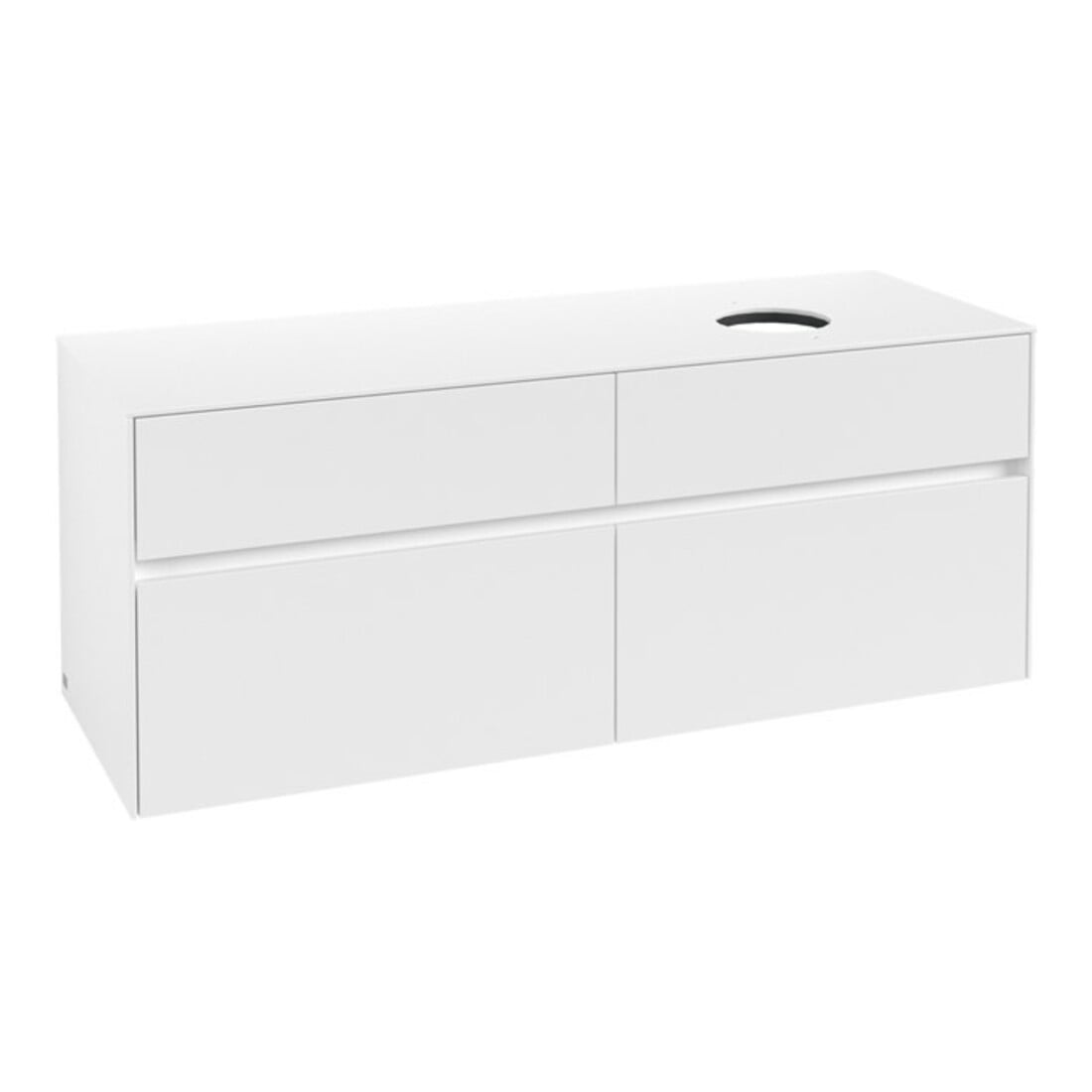 V&B Waschtischunterschrank Collaro 140x54,8x50cm, WT rechts, White Matt