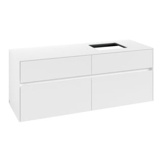 V&B Waschtischunterschrank Collaro 140x54,8x50cm, WT rechts, white matt
