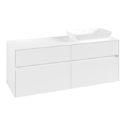 V&B Waschtischunterschrank Collaro 140x54,8x50cm, WT rechts, white matt