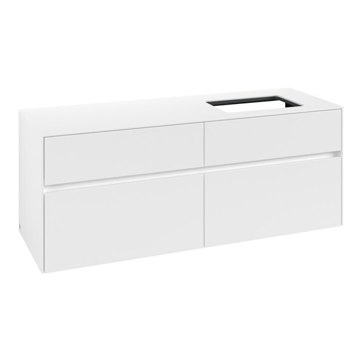 V&B Waschtischunterschrank Collaro 140x54,8x50cm, WT rechts, white matt