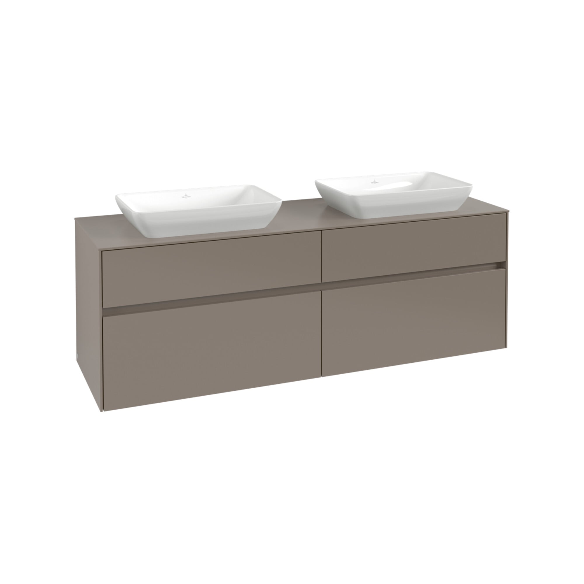 V&B Waschtischunterschrank Collaro 160x54,8x50cm, f 2 WT, cashmere grey ; Villeroy & Boch
