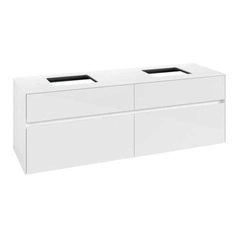V&B Waschtischunterschrank Collaro 160x54,8x50cm, f 2 WT, glossy white