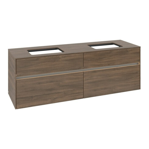 V&B Waschtischunterschrank Collaro 160x54,8x50cm, f 2 WT, LED 12W, Ariz. Oa