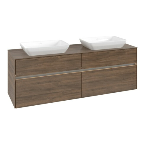 V&B Waschtischunterschrank Collaro 160x54,8x50cm, f 2 WT, LED 12W, Ariz. Oa