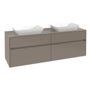 V&B Waschtischunterschrank Collaro 160x54,8x50cm, f 2 WT, LED 12W, bla Oa