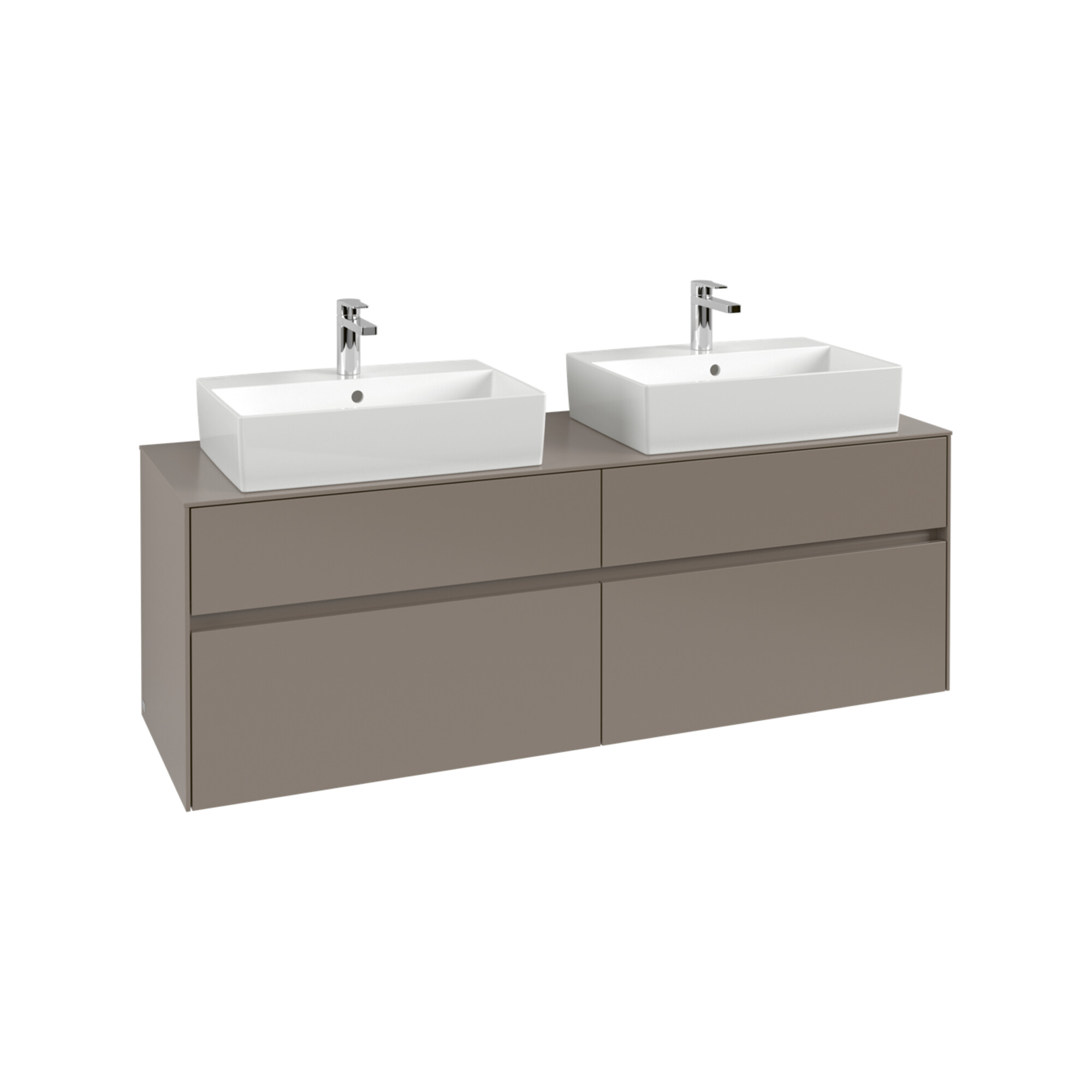 V&B Waschtischunterschrank Collaro 160x54,8x50cm, f 2 WT, LED 12W, gaphite ; Villeroy & Boch