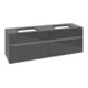 V&B Waschtischunterschrank Collaro 160x54,8x50cm, f 2 WT, LED 12W, glo Gr-1