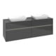 V&B Waschtischunterschrank Collaro 160x54,8x50cm, f 2 WT, LED 12W, glo Gr-3