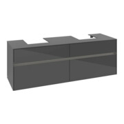 V&B Waschtischunterschrank Collaro 160x54,8x50cm, f 2 WT, LED 12W, glo Gr