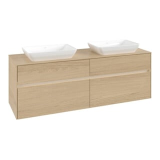 V&B Waschtischunterschrank Collaro 160x54,8x50cm, f 2 WT, LED 12W, Nord Oa