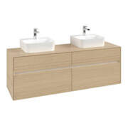 V&B Waschtischunterschrank Collaro 160x54,8x50cm, f 2 WT, LED 12W, Nord Oa