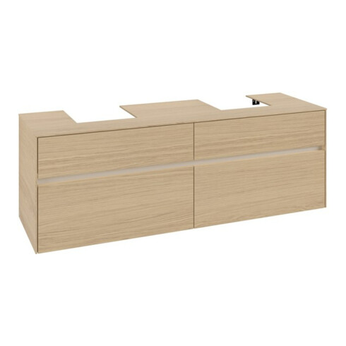 V&B Waschtischunterschrank Collaro 160x54,8x50cm, f 2 WT, LED 12W, Nord Oa