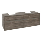 V&B Waschtischunterschrank Collaro 160x54,8x50cm, f 2 WT, LED 12W, st. Oa