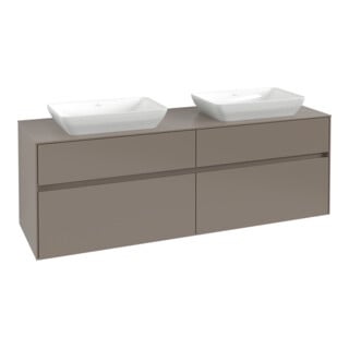 V&B Waschtischunterschrank Collaro 160x54,8x50cm, f 2 WT, LED 12W, volc bla