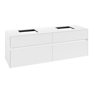 V&B Waschtischunterschrank Collaro 160x54,8x50cm, f 2 WT, LED 12W, wh. ma