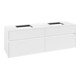 V&B Waschtischunterschrank Collaro 160x54,8x50cm, f 2 WT, LED 12W, wh. ma-1