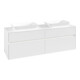 V&B Waschtischunterschrank Collaro 160x54,8x50cm, f 2 WT, LED 12W, wh. ma-1